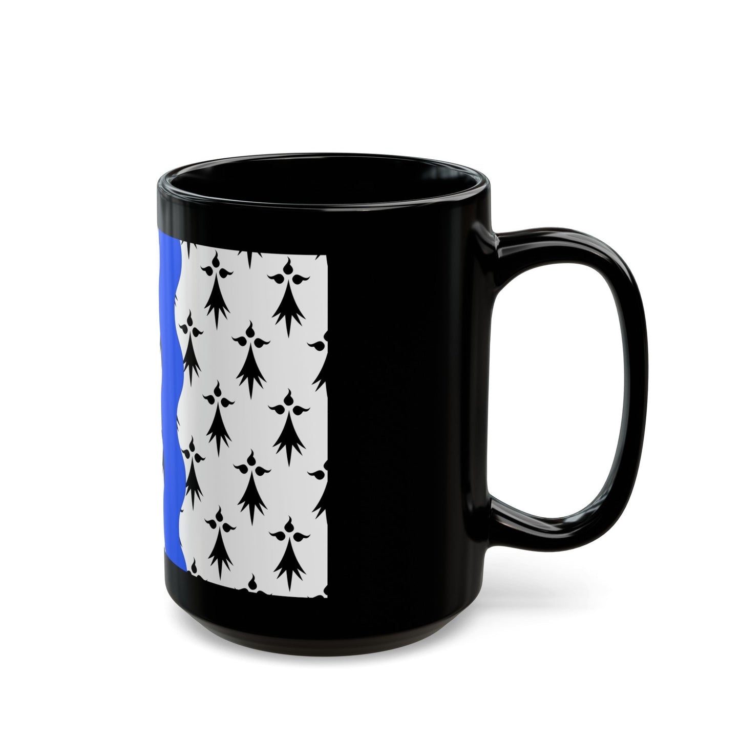 Flag of Ille et Vilaine France 2 - Black Coffee Mug-The Sticker Space