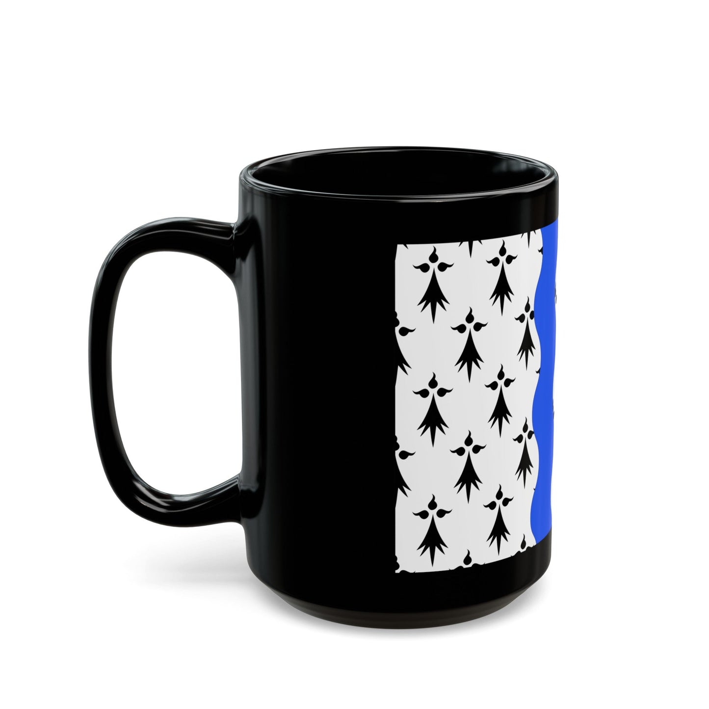 Flag of Ille et Vilaine France 2 - Black Coffee Mug-The Sticker Space