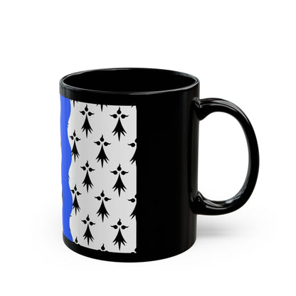 Flag of Ille et Vilaine France 2 - Black Coffee Mug-The Sticker Space