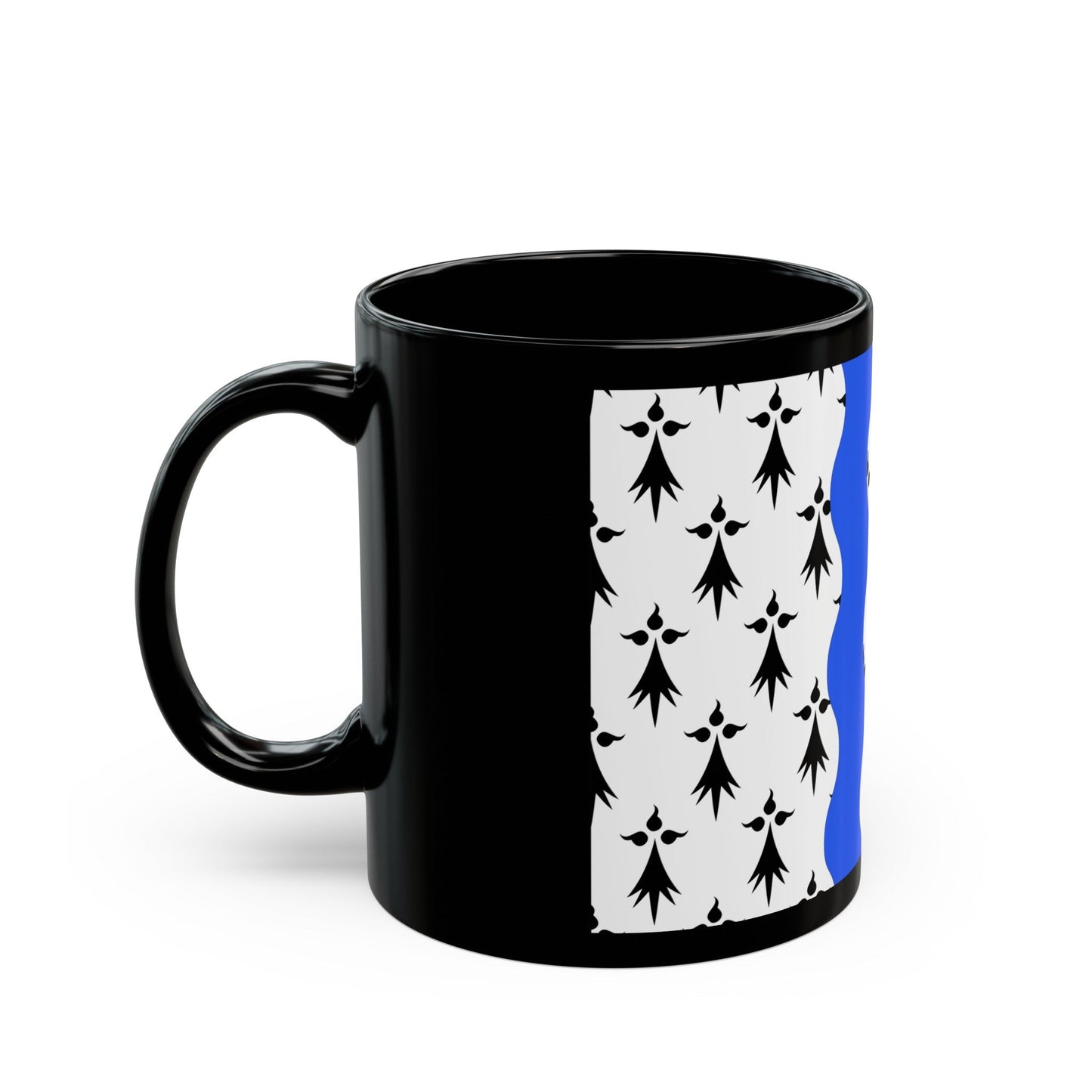 Flag of Ille et Vilaine France 2 - Black Coffee Mug-The Sticker Space