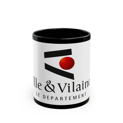 Flag of Ille et Vilaine France - Black Coffee Mug-11oz-The Sticker Space