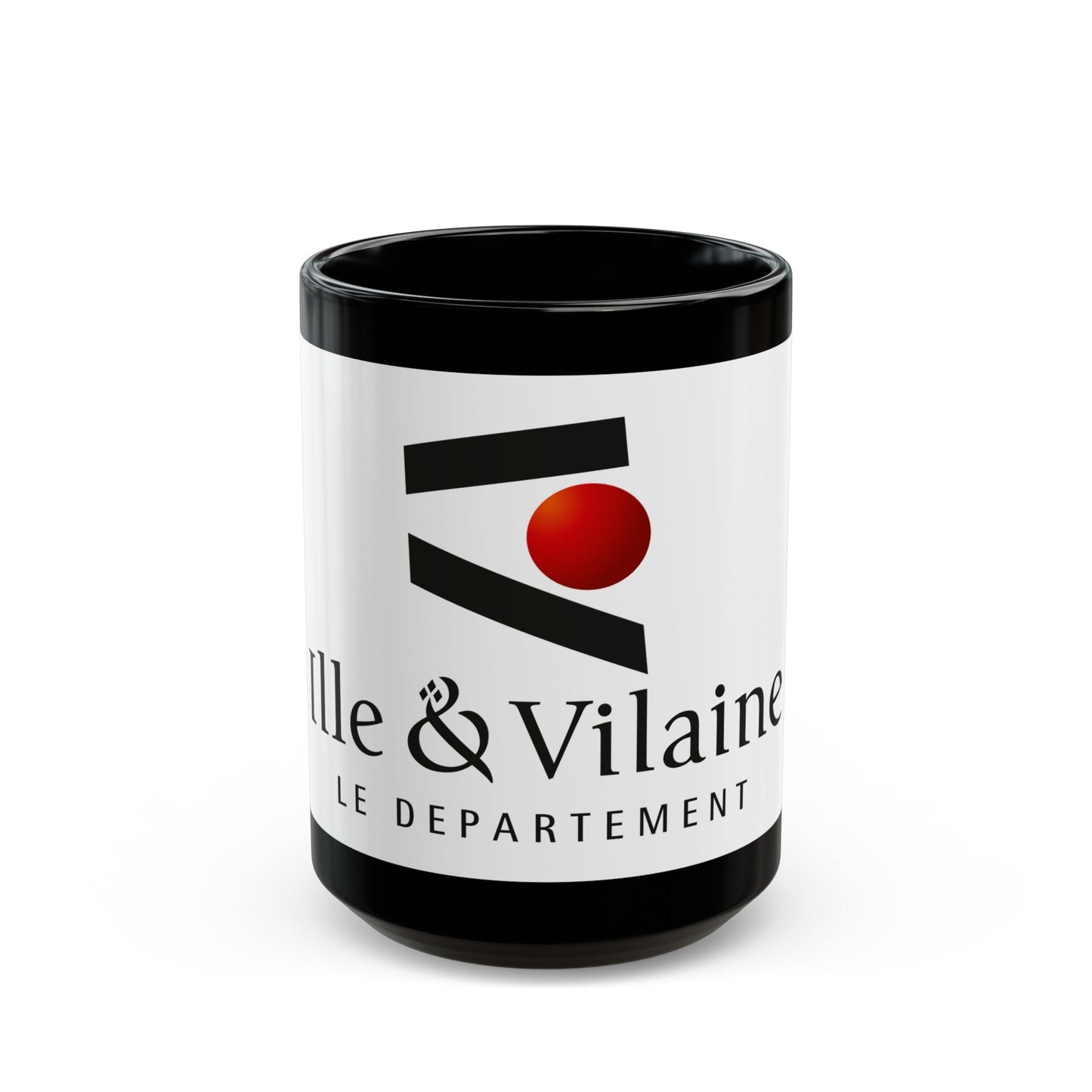 Flag of Ille et Vilaine France - Black Coffee Mug-15oz-The Sticker Space