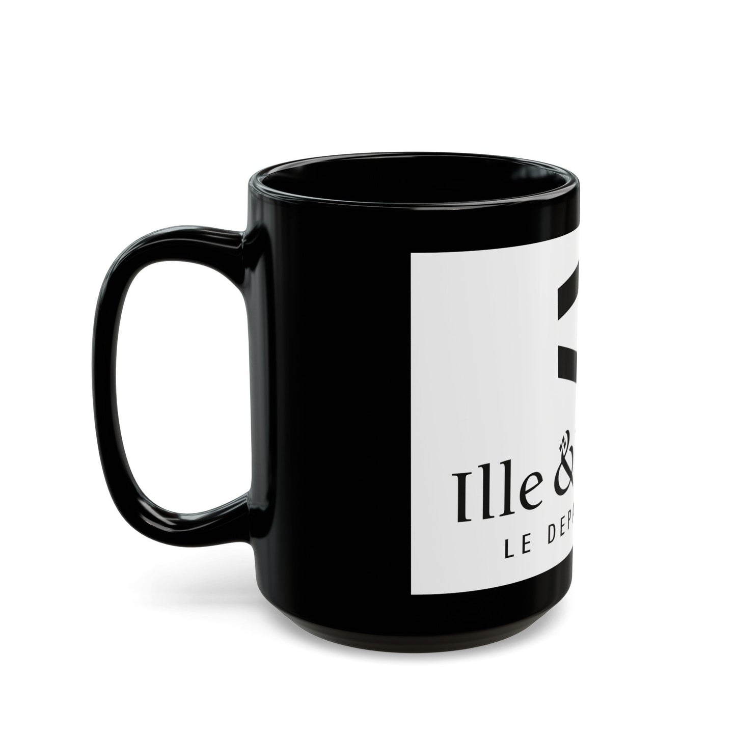 Flag of Ille et Vilaine France - Black Coffee Mug-The Sticker Space