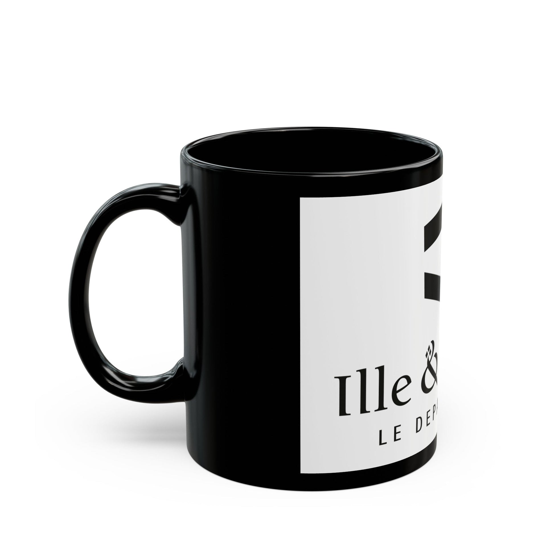 Flag of Ille et Vilaine France - Black Coffee Mug-The Sticker Space