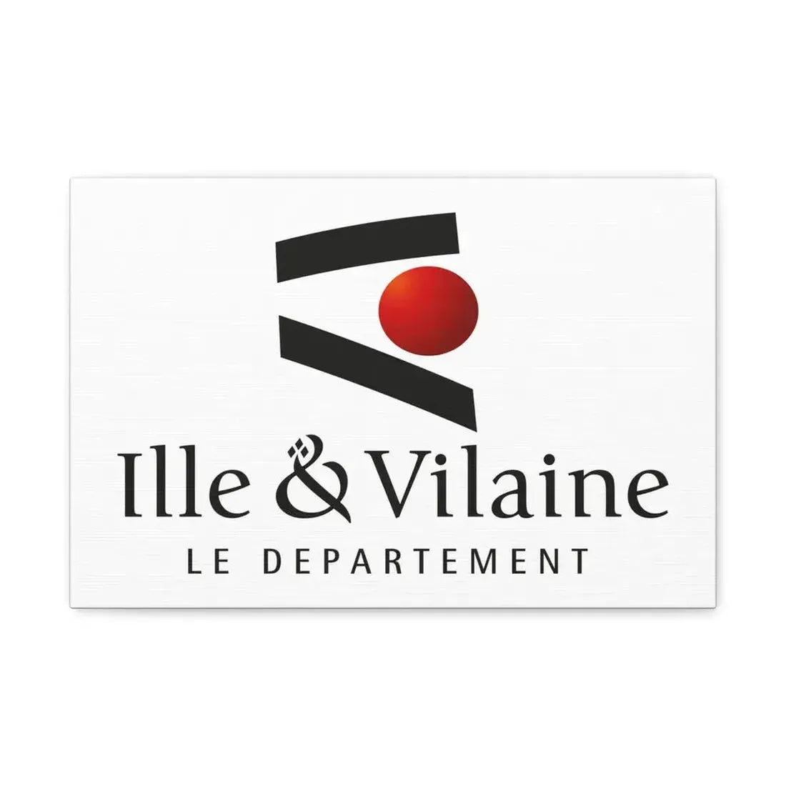 Flag of Ille et Vilaine France - Canvas Wall Art 18″ x 12″ 1.25" - The Sticker Space