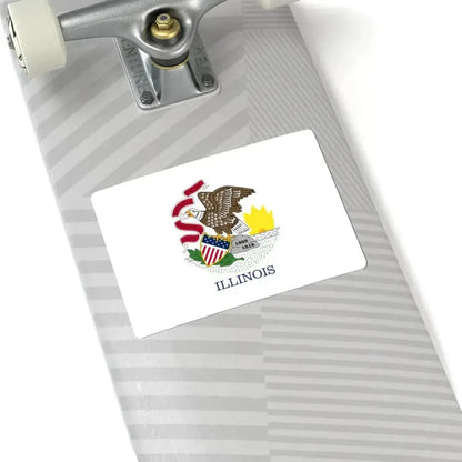 Flag of Illinois 3-2 (United States) STICKER Vinyl Kiss-Cut Decal - The Sticker Space