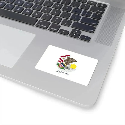 Flag of Illinois (United States) STICKER Vinyl Kiss-Cut Decal - The Sticker Space