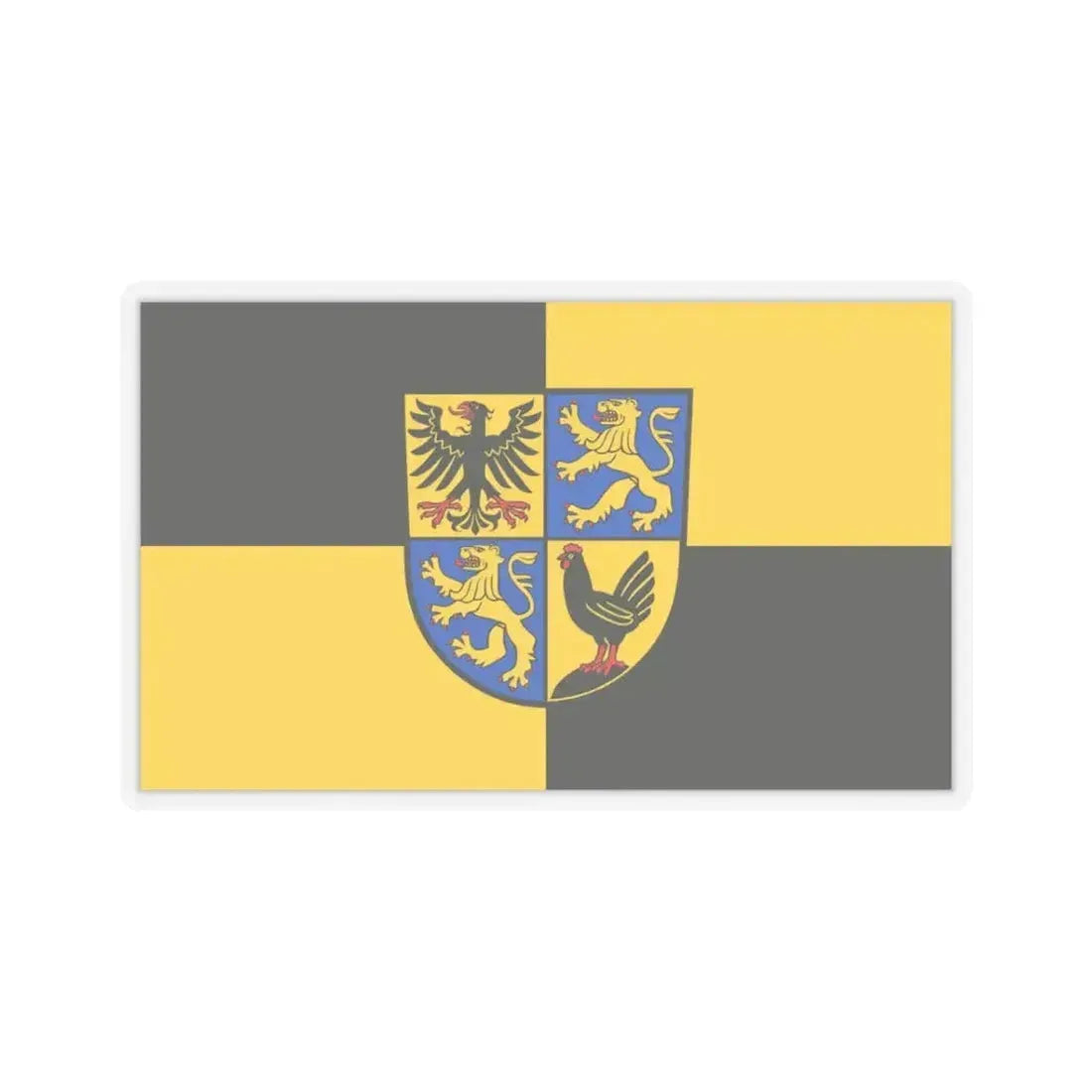 Flag of Ilm Kreis Germany - STICKER Vinyl Kiss-Cut Decal 3 Inch Transparent - The Sticker Space