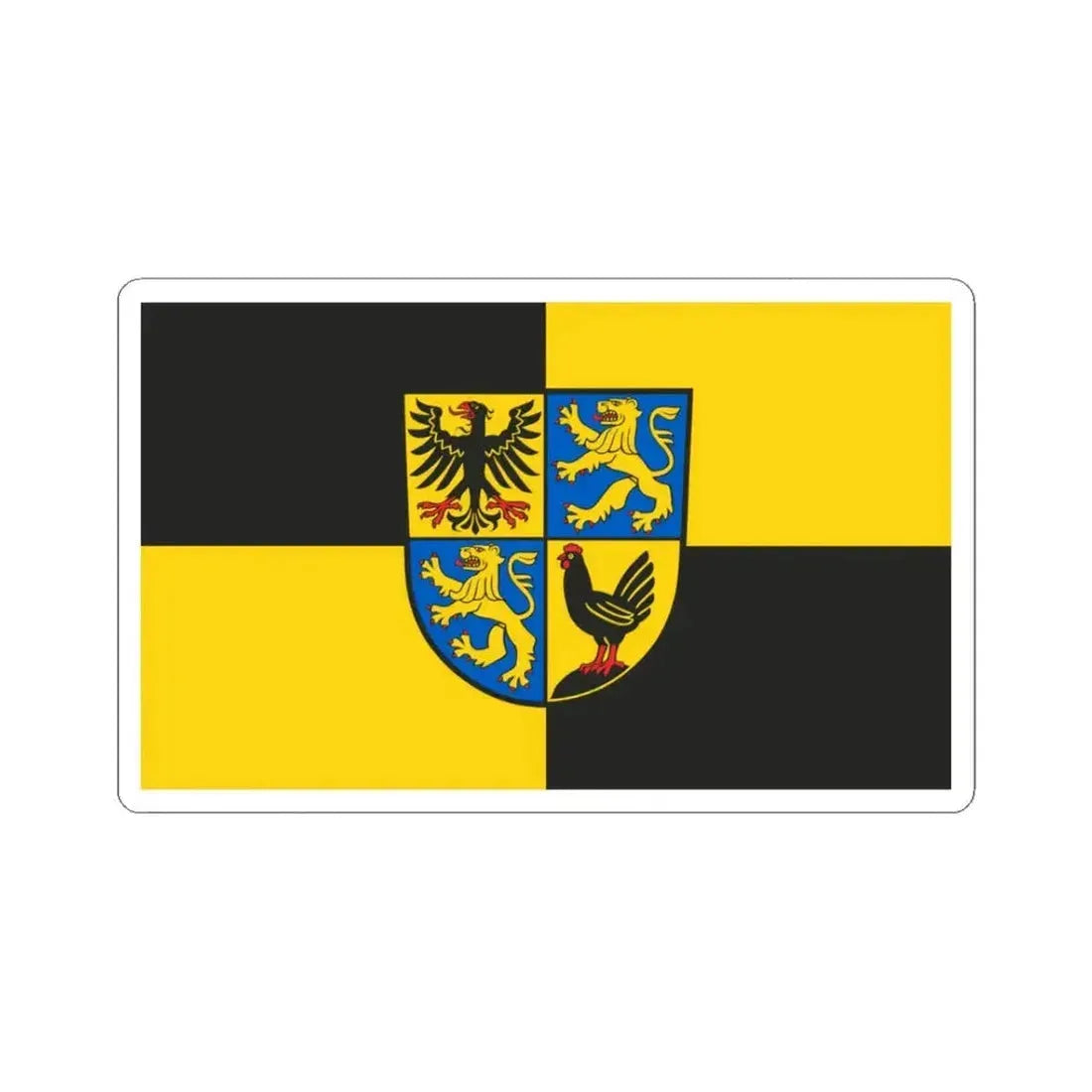 Flag of Ilm Kreis Germany - STICKER Vinyl Kiss-Cut Decal 3 Inch White - The Sticker Space