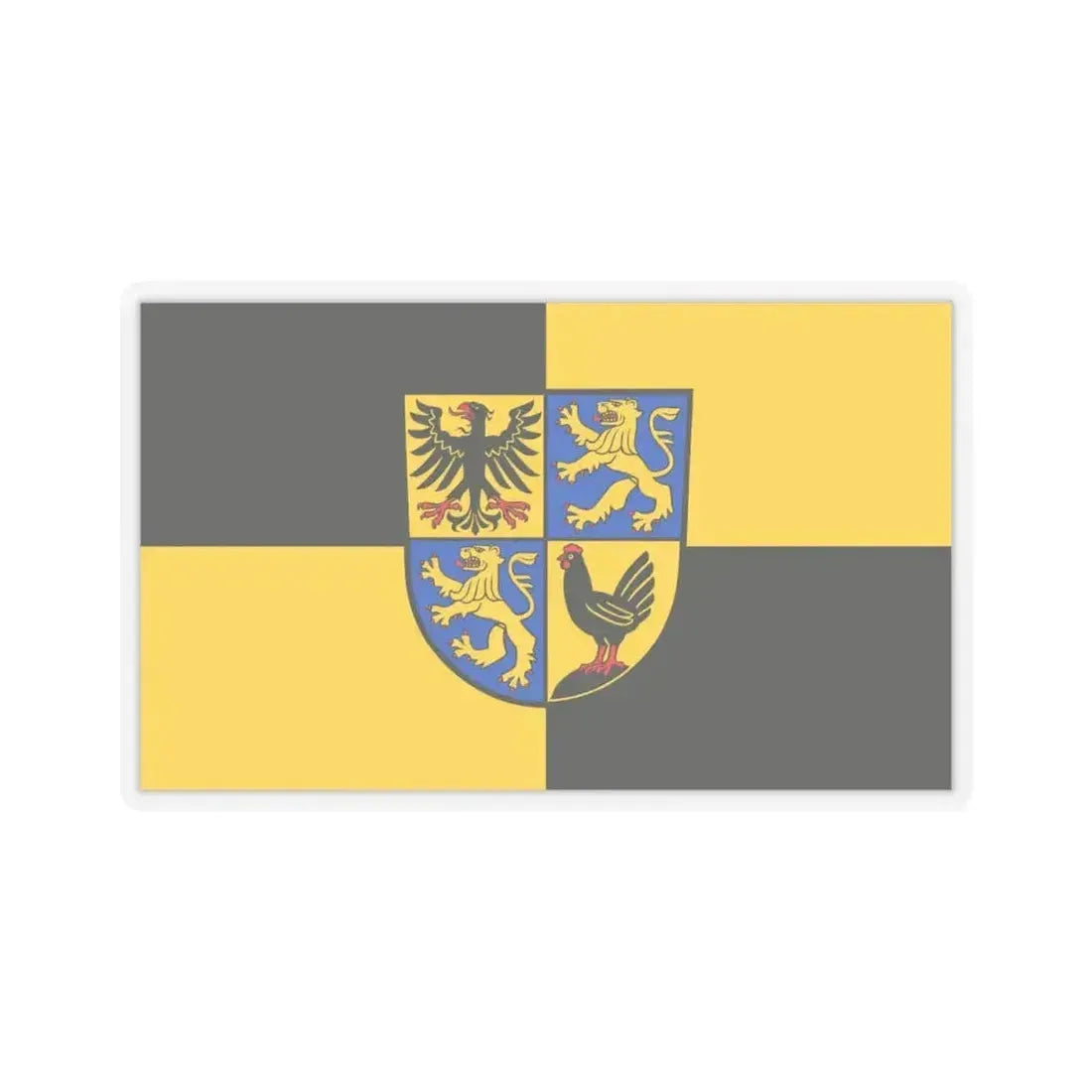 Flag of Ilm Kreis Germany - STICKER Vinyl Kiss-Cut Decal 4 Inch Transparent - The Sticker Space