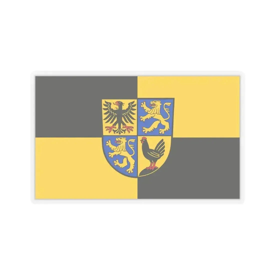 Flag of Ilm Kreis Germany - STICKER Vinyl Kiss-Cut Decal 6 Inch Transparent - The Sticker Space