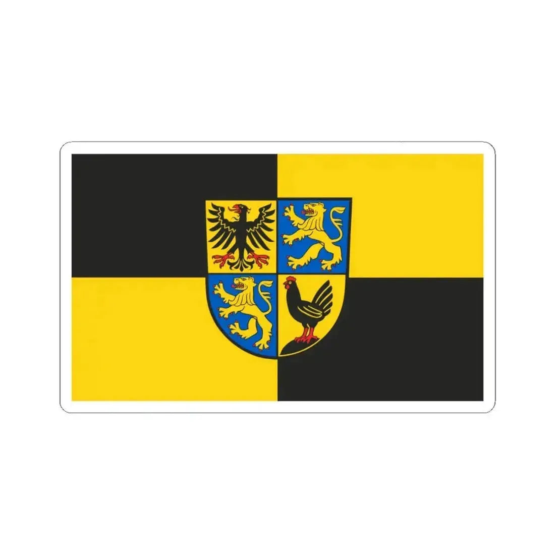 Flag of Ilm Kreis Germany - STICKER Vinyl Kiss-Cut Decal 6 Inch White - The Sticker Space