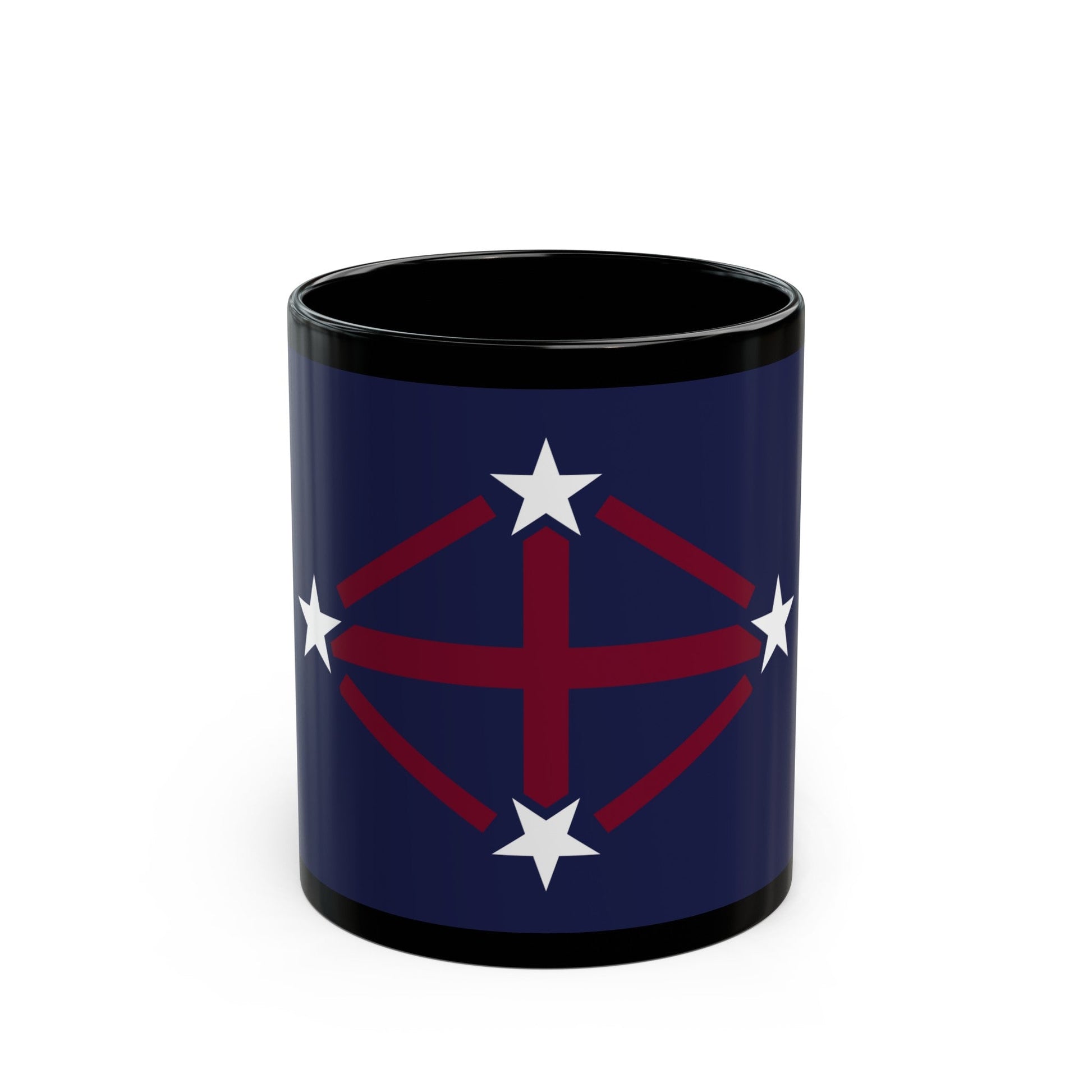 Flag of Imperial Japanese Antarctic Expedition 2 - Black Coffee Mug-11oz-The Sticker Space