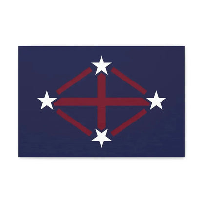 Flag of Imperial Japanese Antarctic Expedition 2 - Canvas Wall Art 18″ x 12″ 1.25" - The Sticker Space