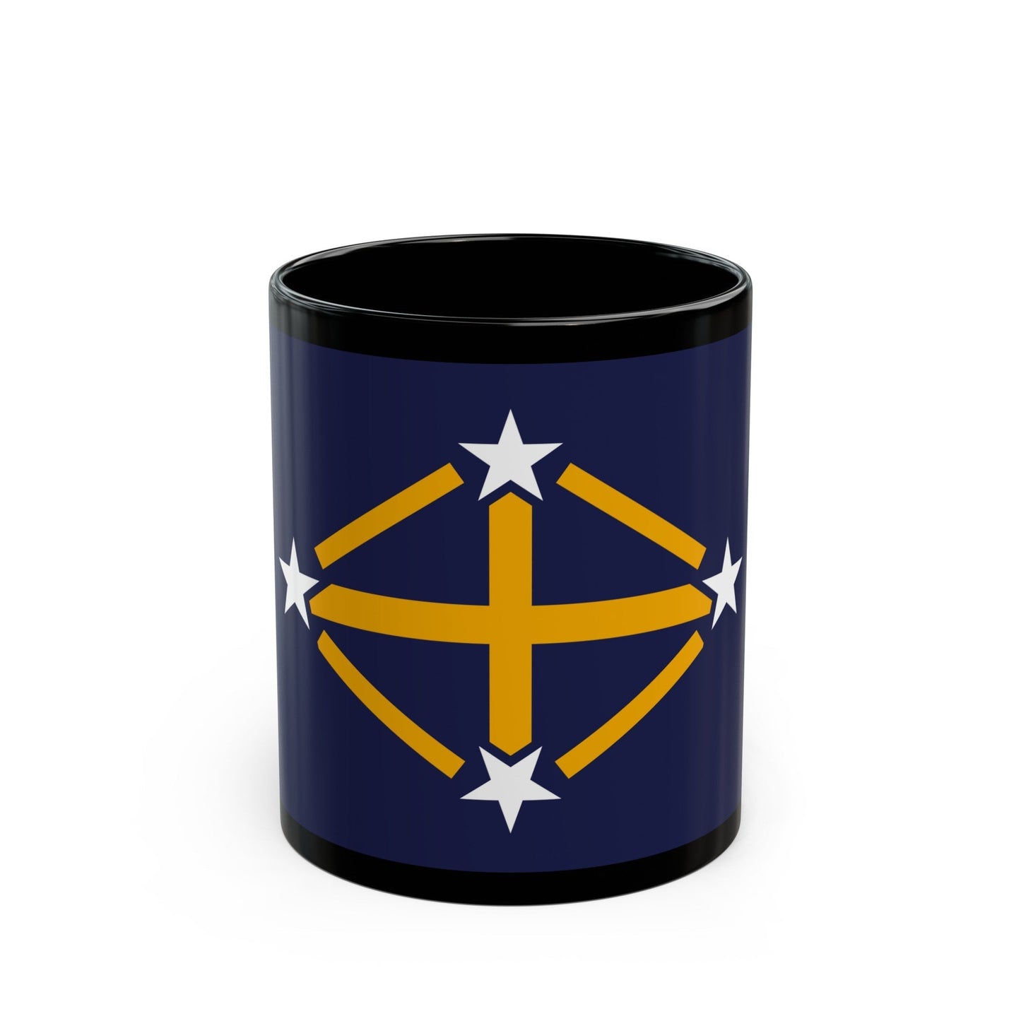 Flag of Imperial Japanese Antarctic Expedition - Black Coffee Mug-11oz-The Sticker Space