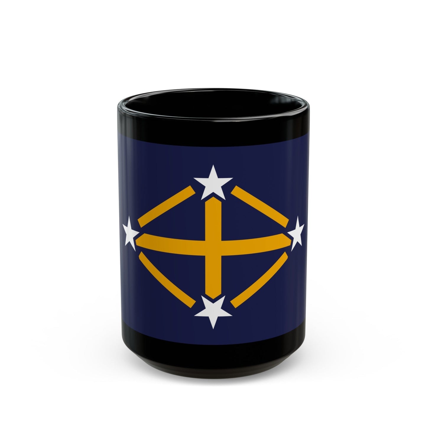 Flag of Imperial Japanese Antarctic Expedition - Black Coffee Mug-15oz-The Sticker Space