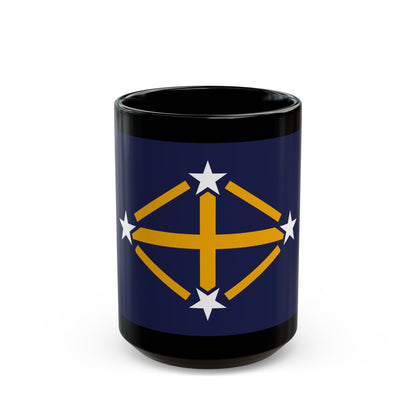 Flag of Imperial Japanese Antarctic Expedition - Black Coffee Mug-15oz-The Sticker Space