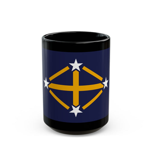 Flag of Imperial Japanese Antarctic Expedition - Black Coffee Mug-15oz-The Sticker Space