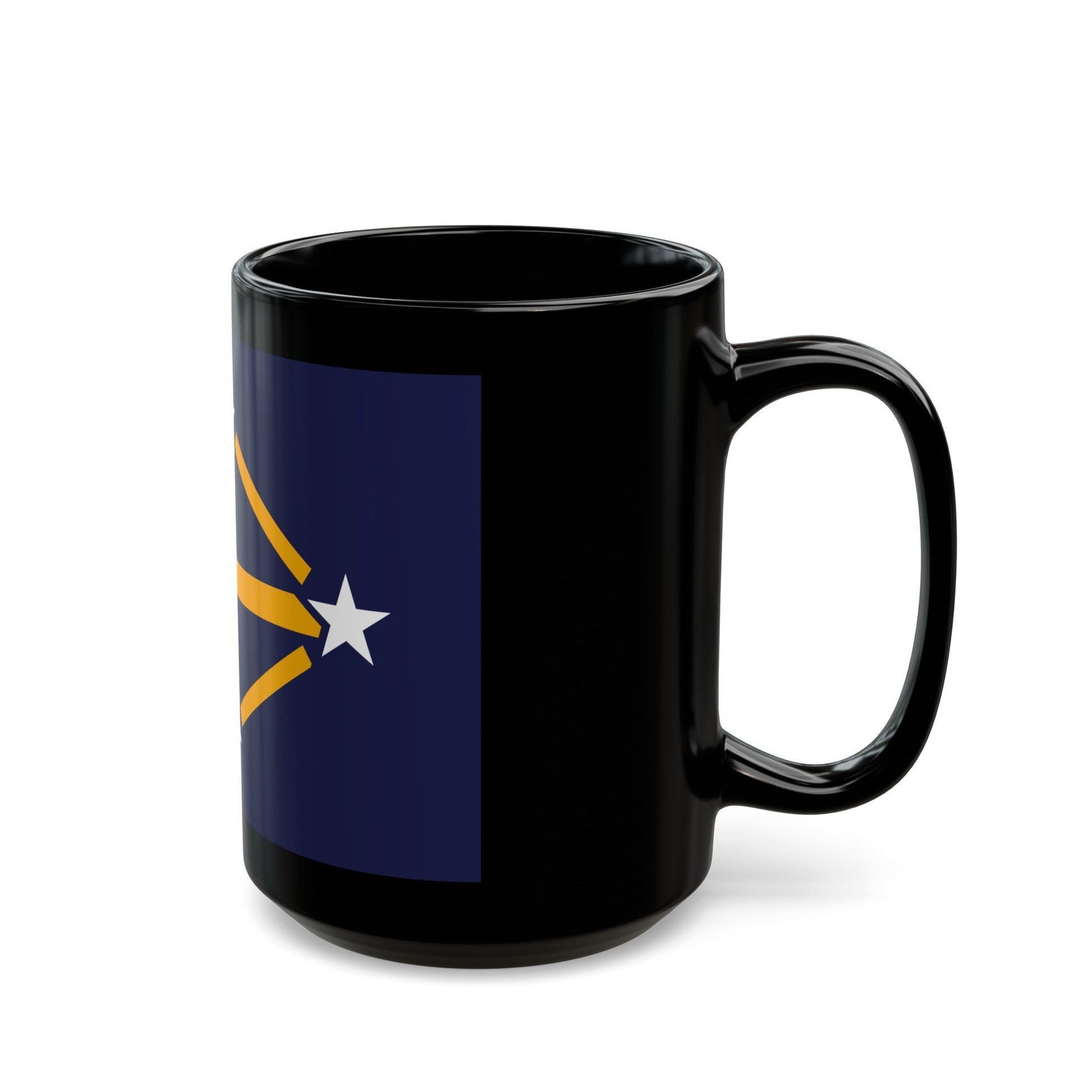 Flag of Imperial Japanese Antarctic Expedition - Black Coffee Mug-The Sticker Space