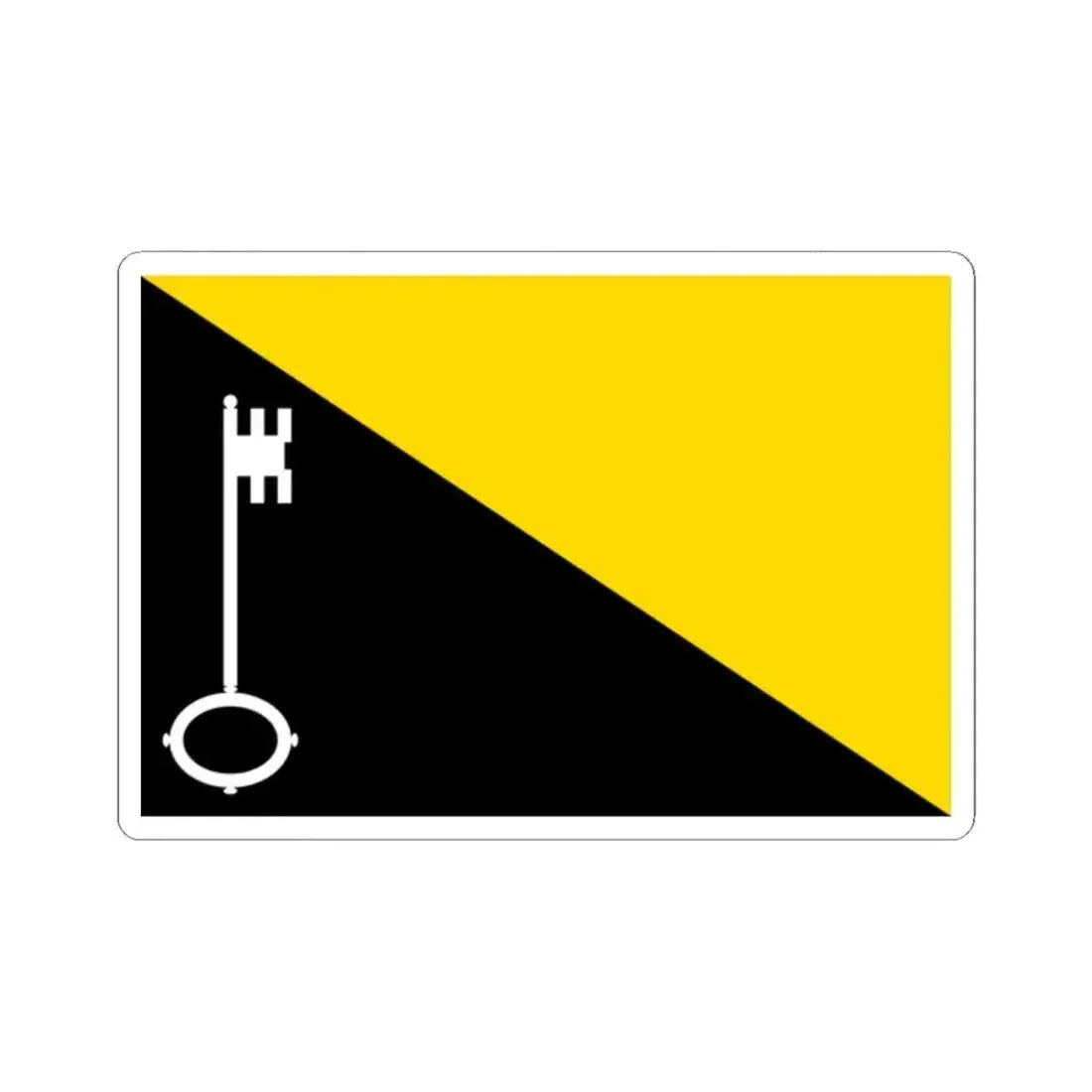 Flag of Incourt (Belgium) STICKER Vinyl Kiss-Cut Decal 2 Inch White - The Sticker Space