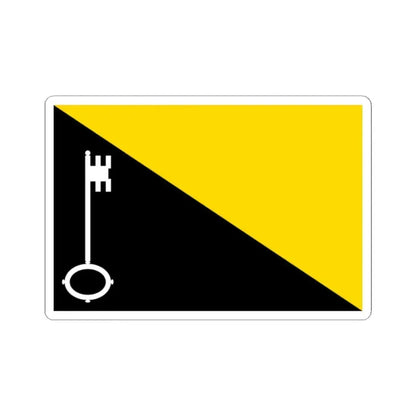 Flag of Incourt (Belgium) STICKER Vinyl Kiss-Cut Decal 2 Inch White - The Sticker Space