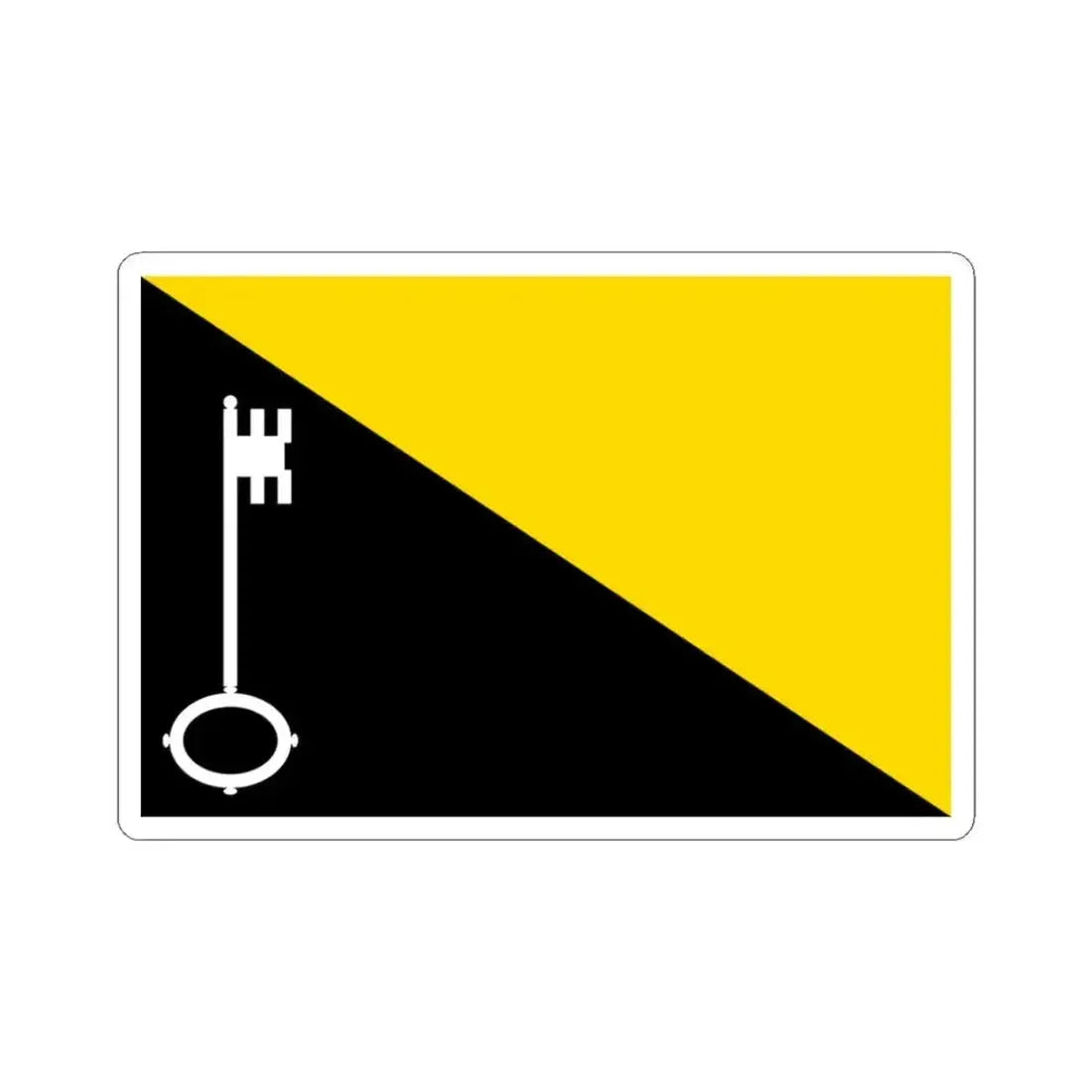 Flag of Incourt (Belgium) STICKER Vinyl Kiss-Cut Decal 3 Inch White - The Sticker Space