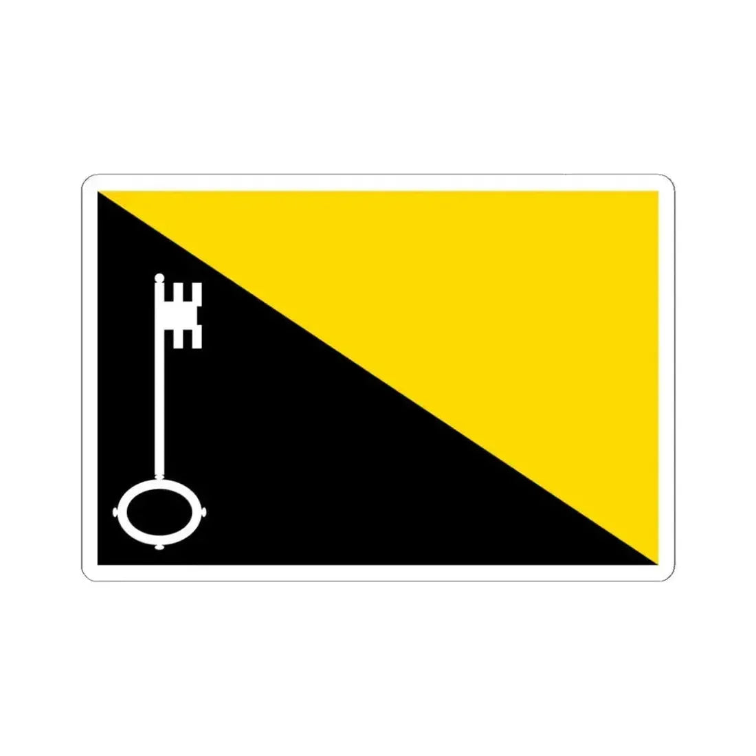 Flag of Incourt (Belgium) STICKER Vinyl Kiss-Cut Decal 6 Inch White - The Sticker Space