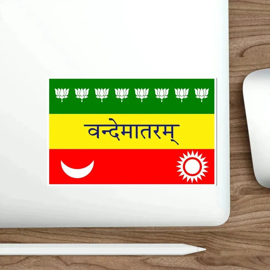 Flag of India 1907 (Nationalists Flag) (India) STICKER Vinyl Die-Cut Decal - The Sticker Space