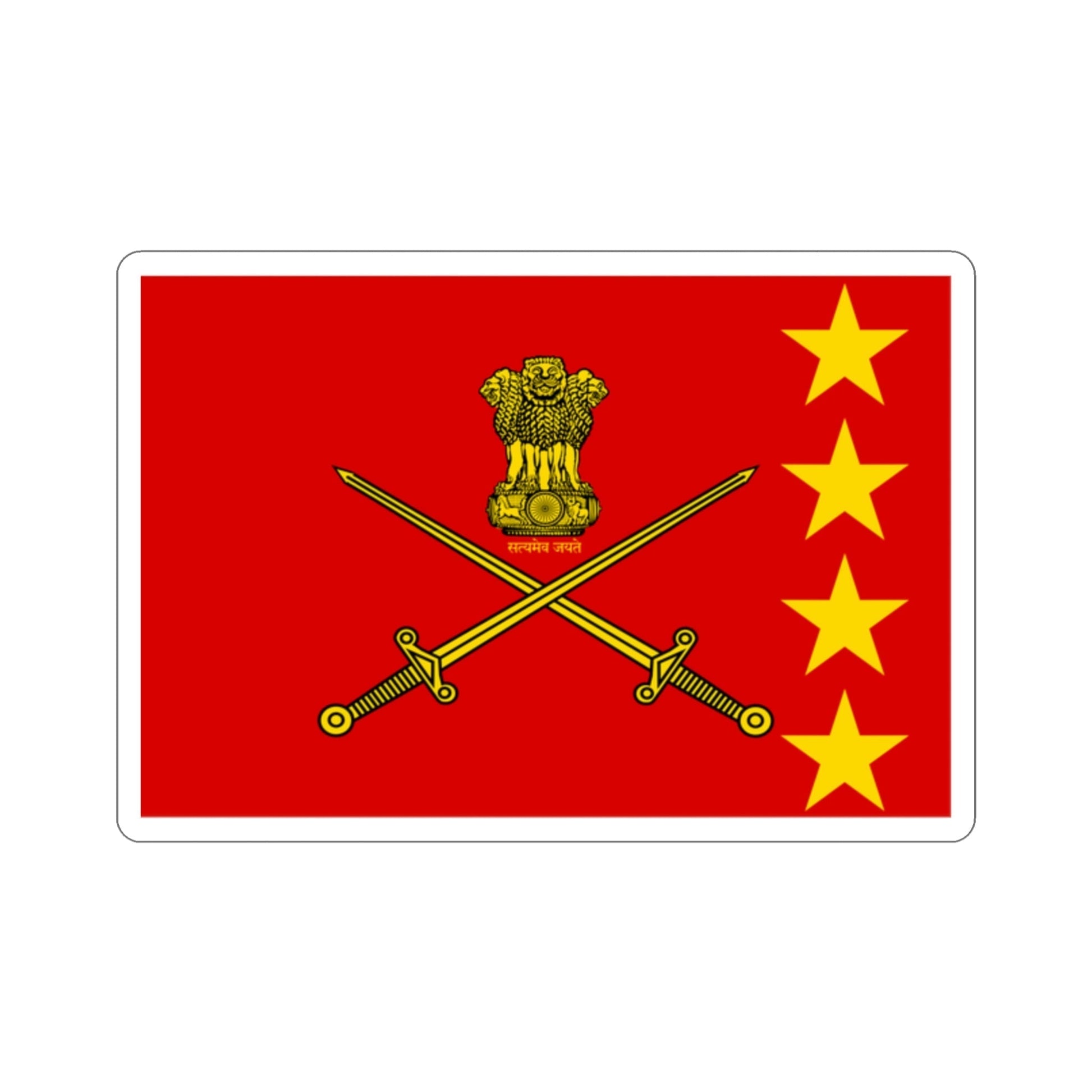 Flag of Indian Generals (India) STICKER Vinyl Die-Cut Decal-2 Inch-The Sticker Space