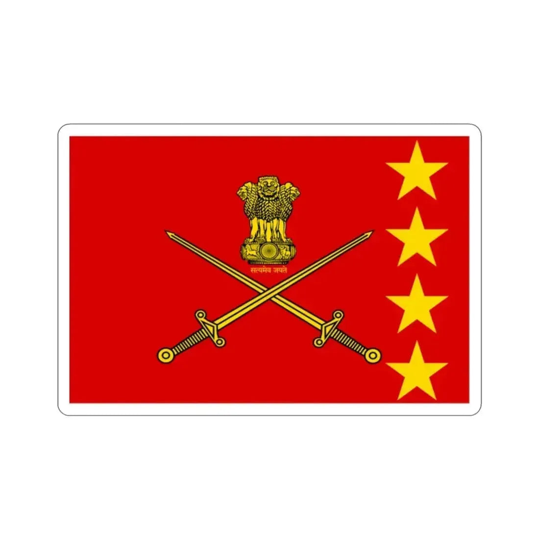 Flag of Indian Generals (India) STICKER Vinyl Die-Cut Decal 2 Inch - The Sticker Space