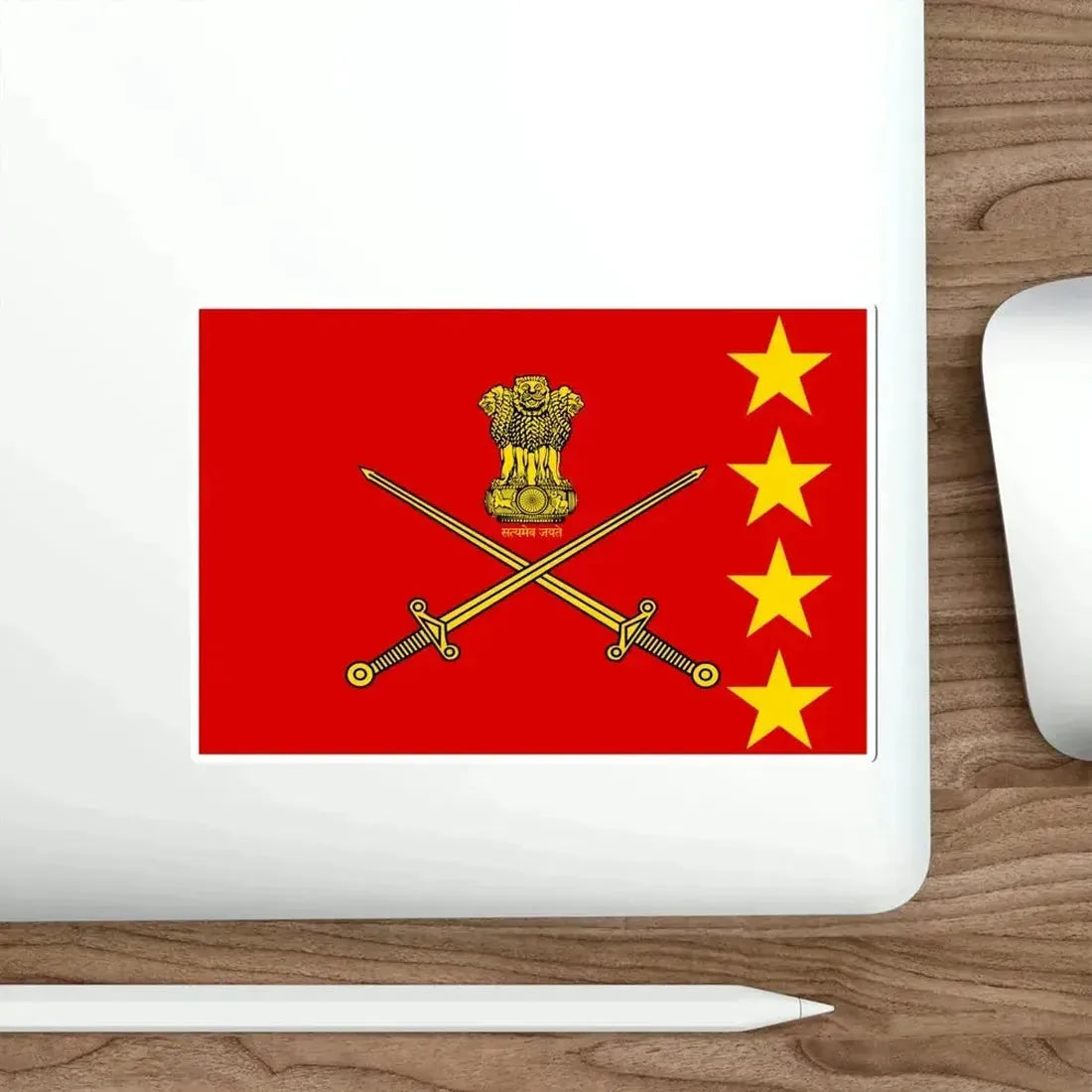 Flag of Indian Generals (India) STICKER Vinyl Die-Cut Decal - The Sticker Space
