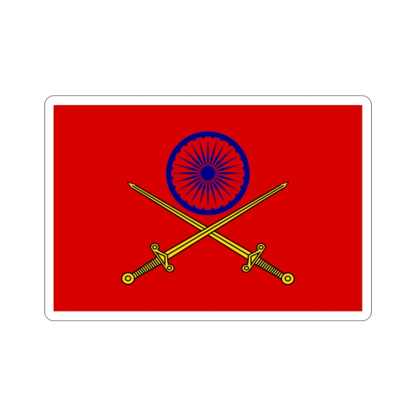 Flag of Indian Principal Staff Officers (India) STICKER Vinyl Die-Cut Decal-2 Inch-The Sticker Space