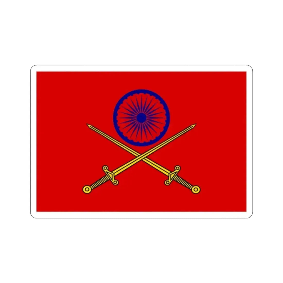 Flag of Indian Principal Staff Officers (India) STICKER Vinyl Die-Cut Decal 2 Inch - The Sticker Space