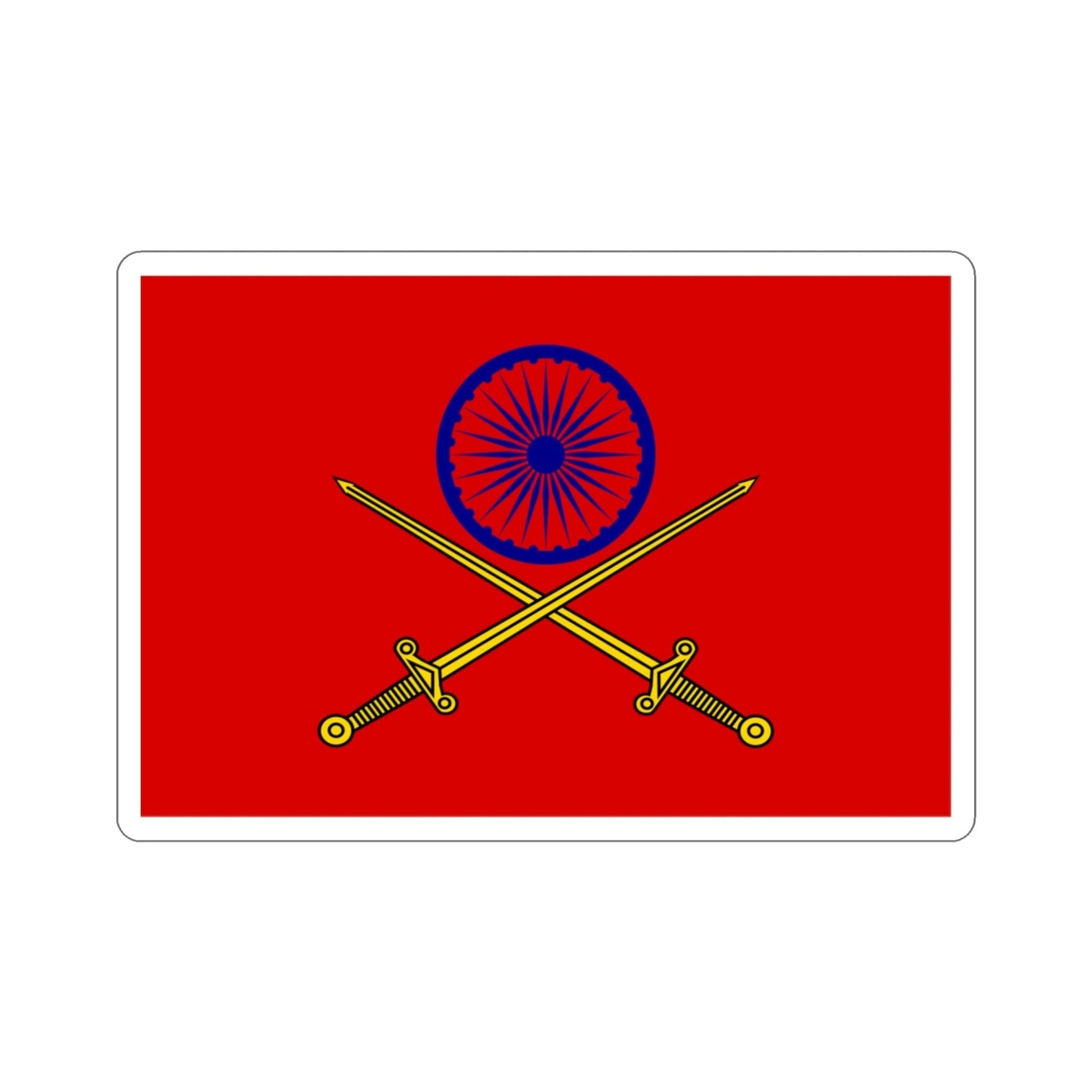 Flag of Indian Principal Staff Officers (India) STICKER Vinyl Die-Cut Decal-3 Inch-The Sticker Space