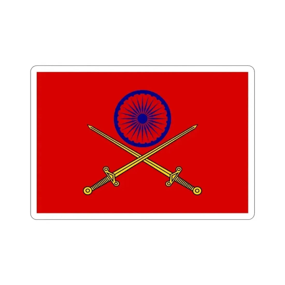 Flag of Indian Principal Staff Officers (India) STICKER Vinyl Die-Cut Decal 3 Inch - The Sticker Space