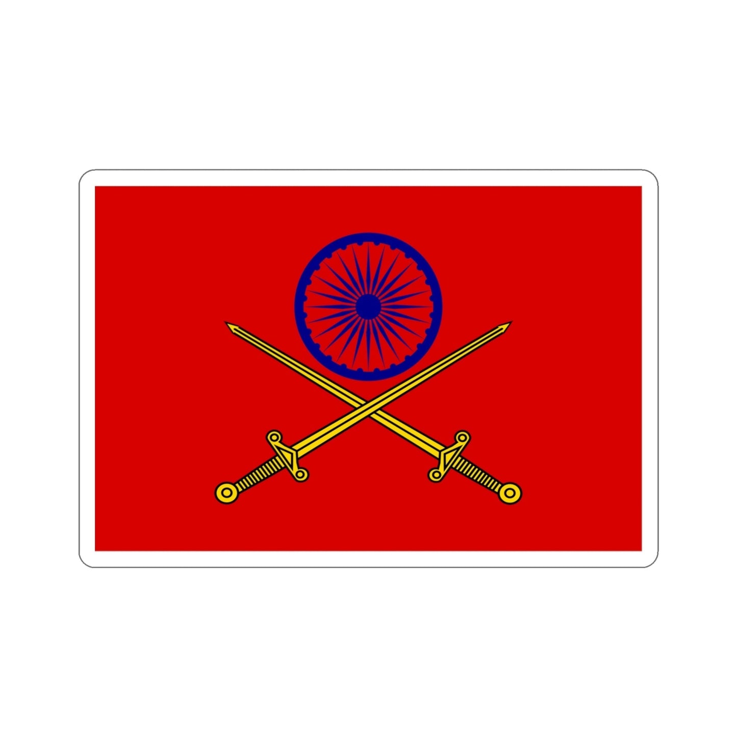 Flag of Indian Principal Staff Officers (India) STICKER Vinyl Die-Cut Decal-4 Inch-The Sticker Space