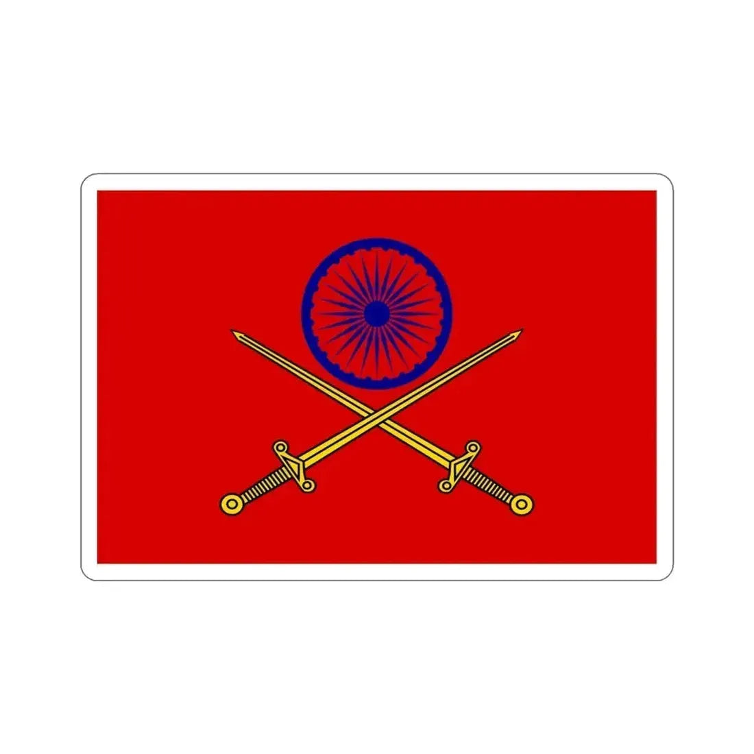 Flag of Indian Principal Staff Officers (India) STICKER Vinyl Die-Cut Decal 4 Inch - The Sticker Space