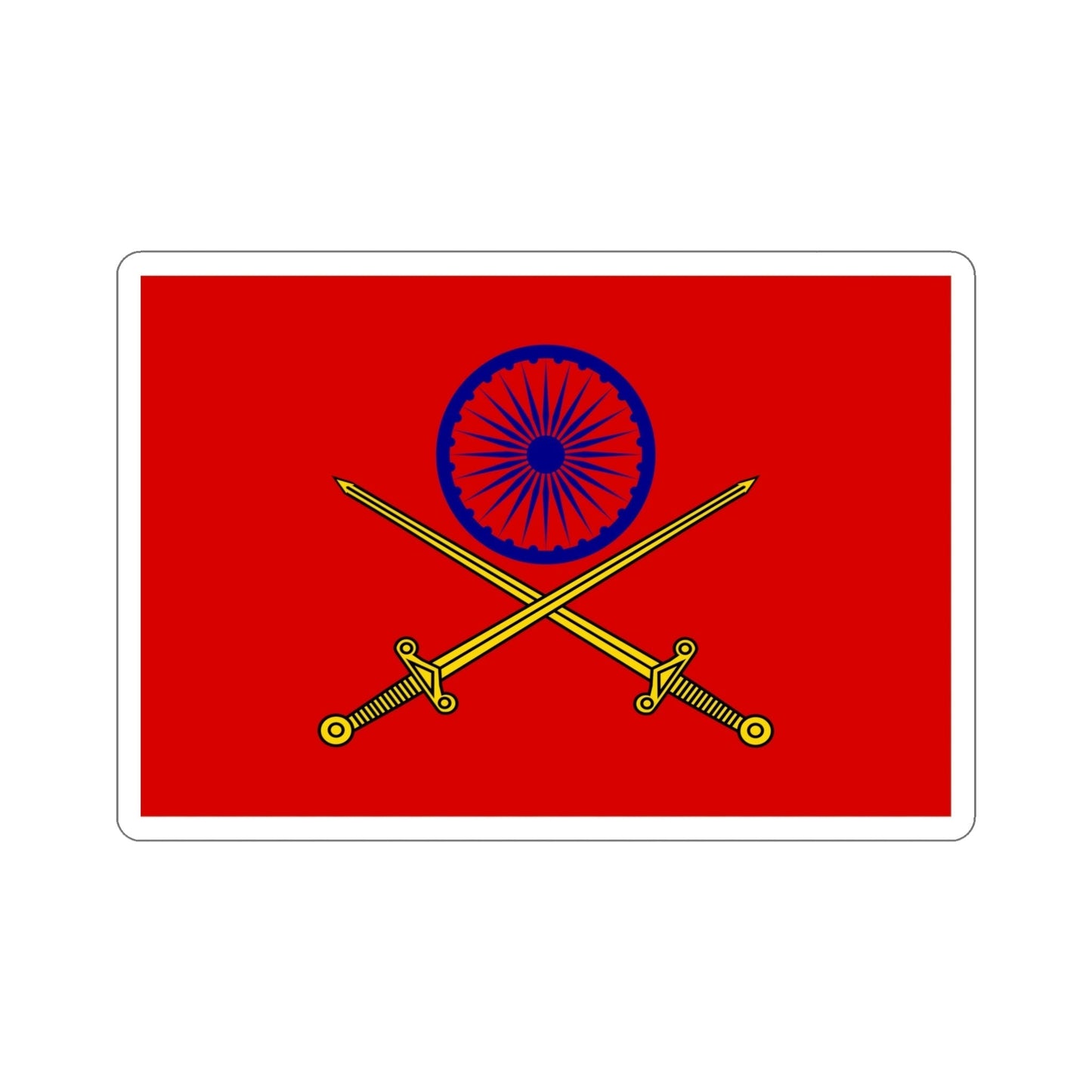 Flag of Indian Principal Staff Officers (India) STICKER Vinyl Die-Cut Decal-5 Inch-The Sticker Space