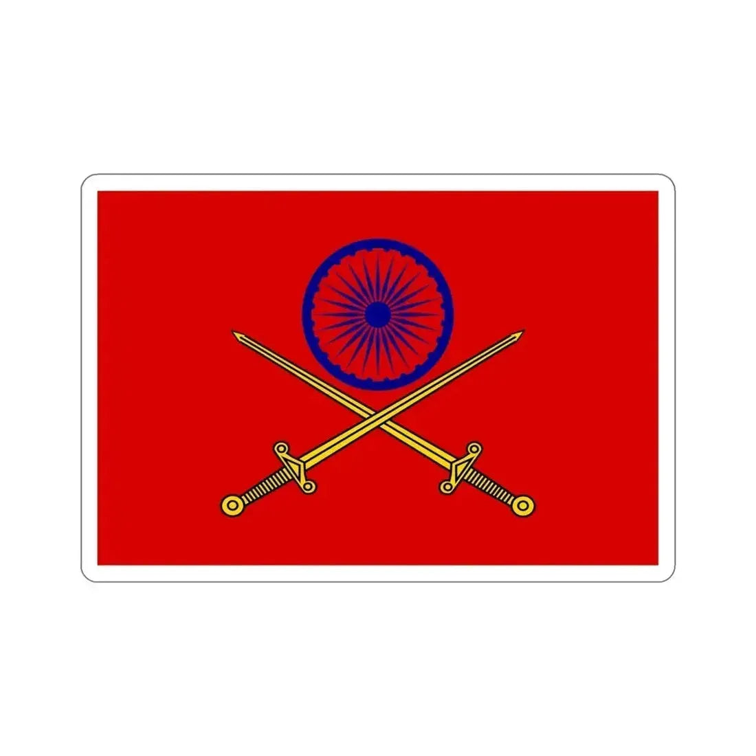 Flag of Indian Principal Staff Officers (India) STICKER Vinyl Die-Cut Decal 5 Inch - The Sticker Space