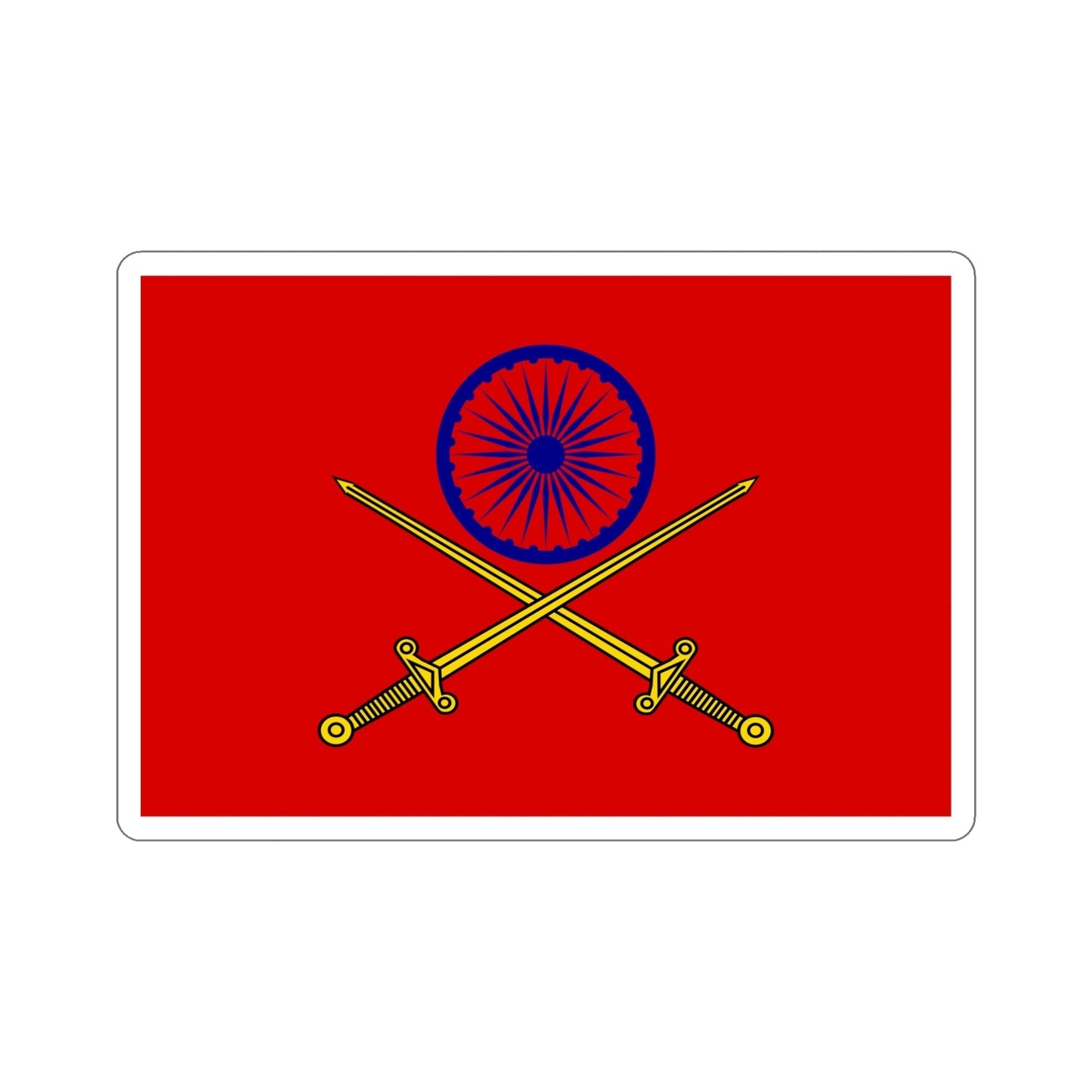 Flag of Indian Principal Staff Officers (India) STICKER Vinyl Die-Cut Decal-6 Inch-The Sticker Space