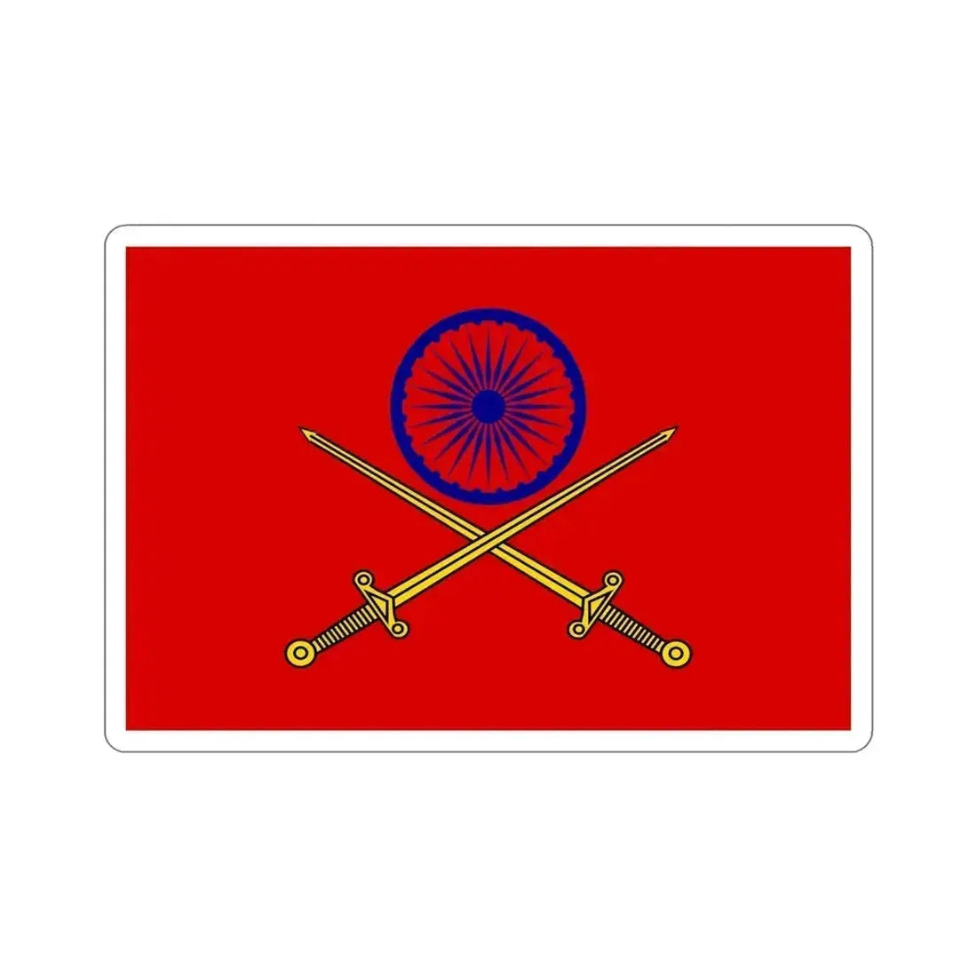Flag of Indian Principal Staff Officers (India) STICKER Vinyl Die-Cut Decal 6 Inch - The Sticker Space