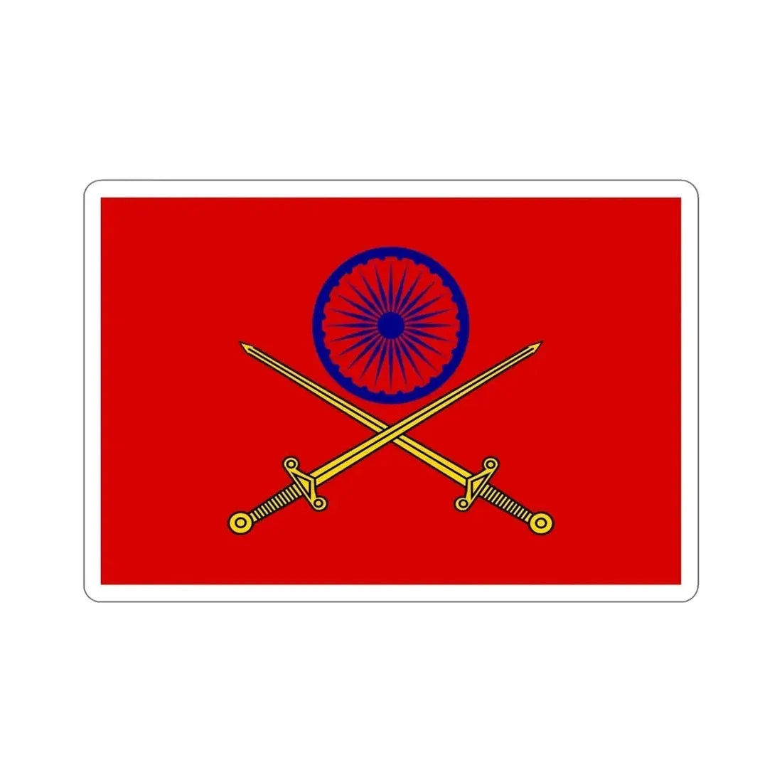 Flag of Indian Principal Staff Officers (India) STICKER Vinyl Die-Cut Decal - The Sticker Space
