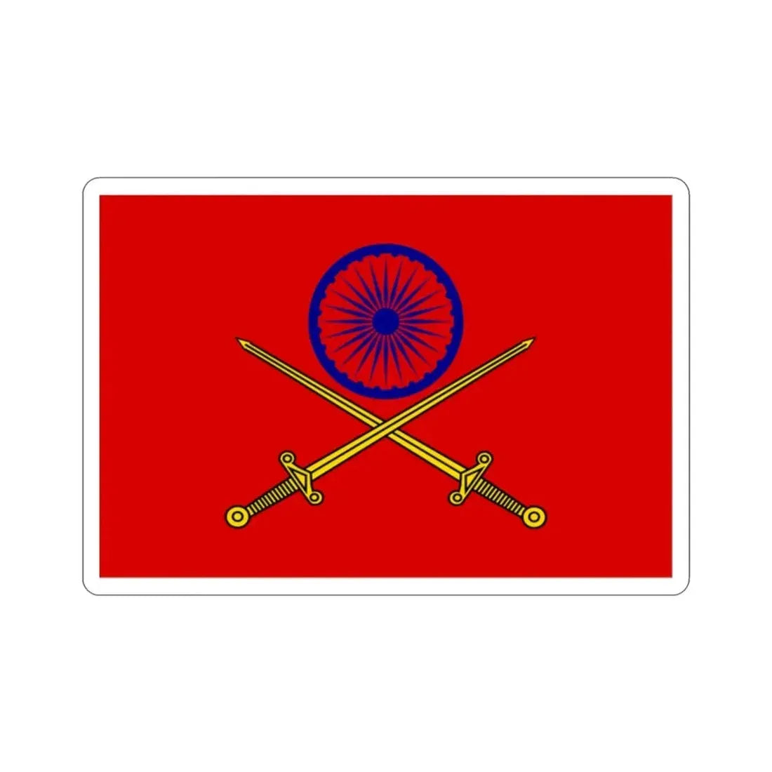 Flag of Indian Principal Staff Officers (India) STICKER Vinyl Die-Cut Decal - The Sticker Space