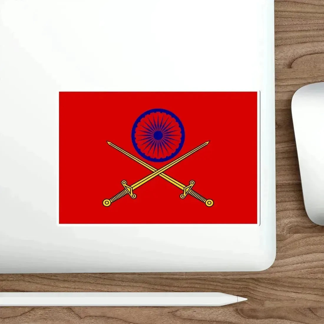 Flag of Indian Principal Staff Officers (India) STICKER Vinyl Die-Cut Decal - The Sticker Space