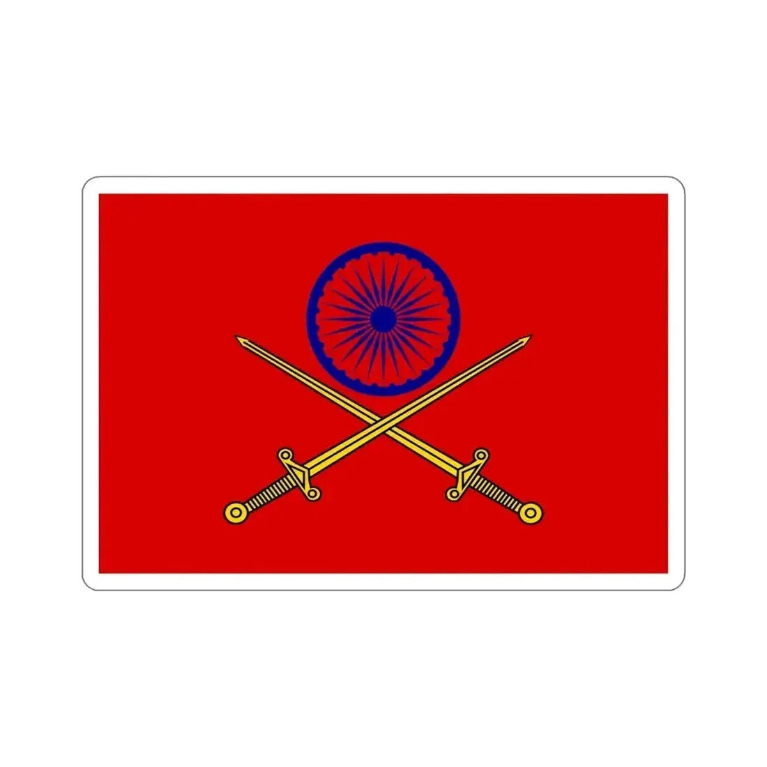 Flag of Indian Principal Staff Officers (India) STICKER Vinyl Die-Cut Decal - The Sticker Space