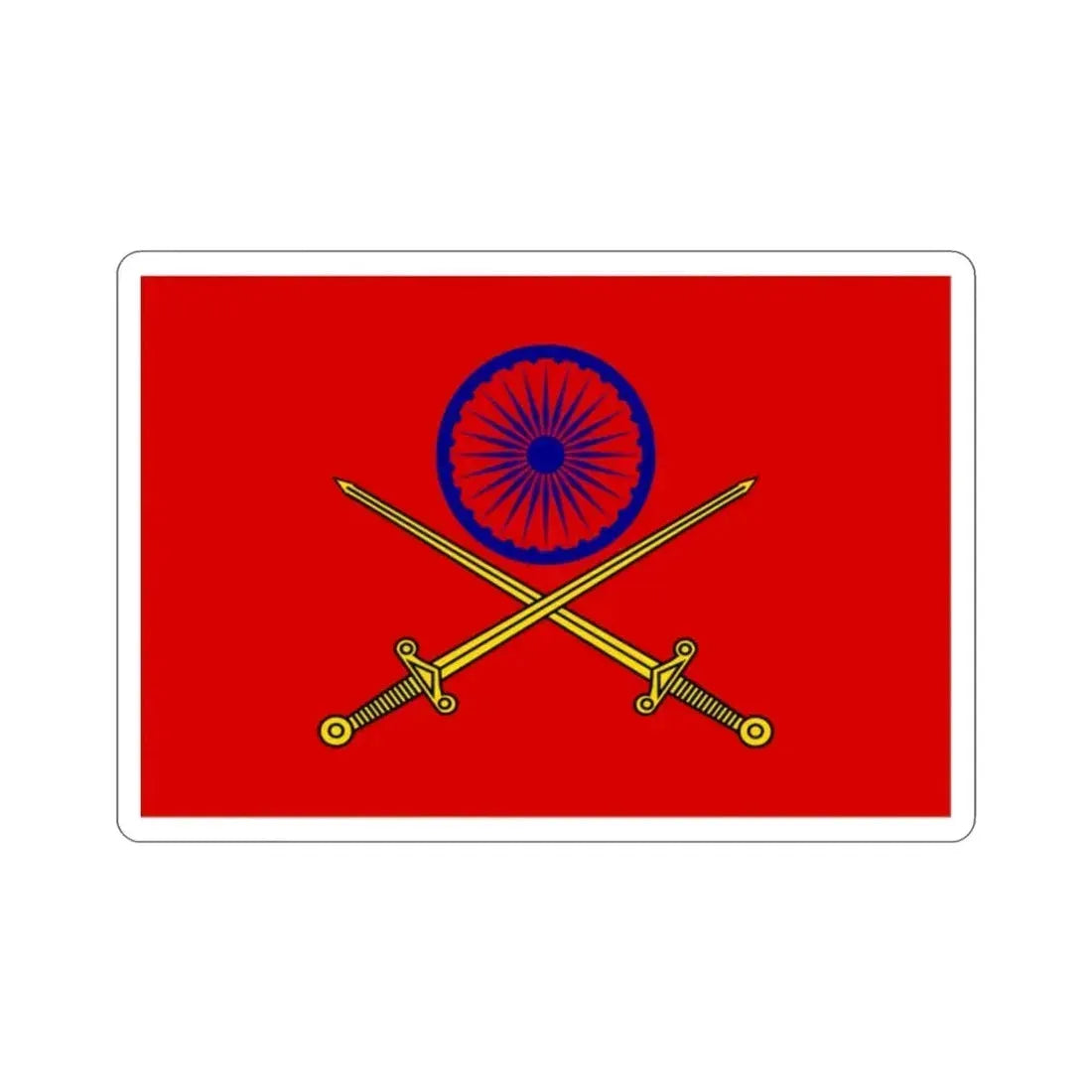 Flag of Indian Principal Staff Officers (India) STICKER Vinyl Die-Cut Decal - The Sticker Space
