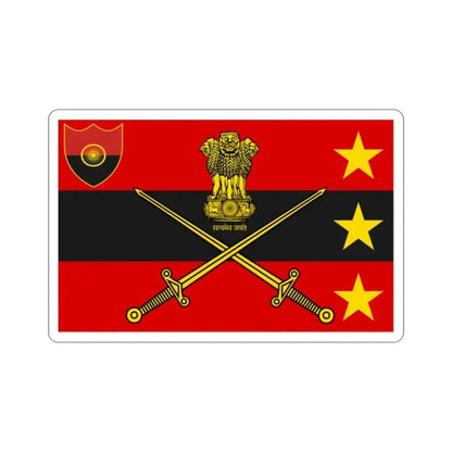 Flag of Indian Vice Chief of Army Staff (India) STICKER Vinyl Die-Cut Decal - The Sticker Space