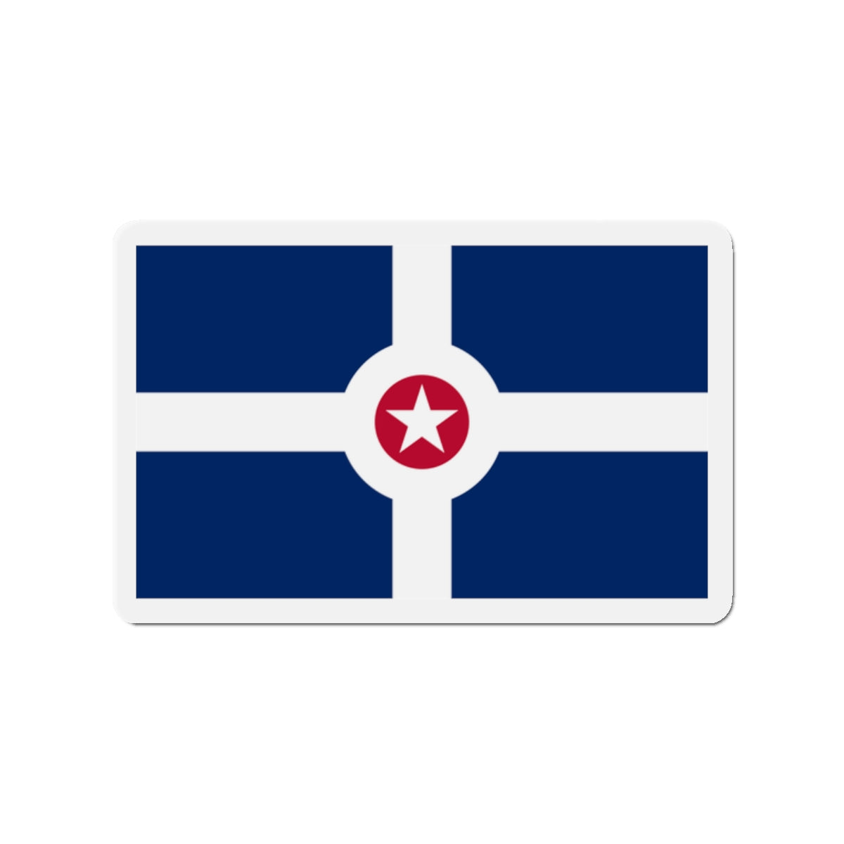 Flag of Indianapolis - Die-Cut Magnet-2" x 2"-The Sticker Space