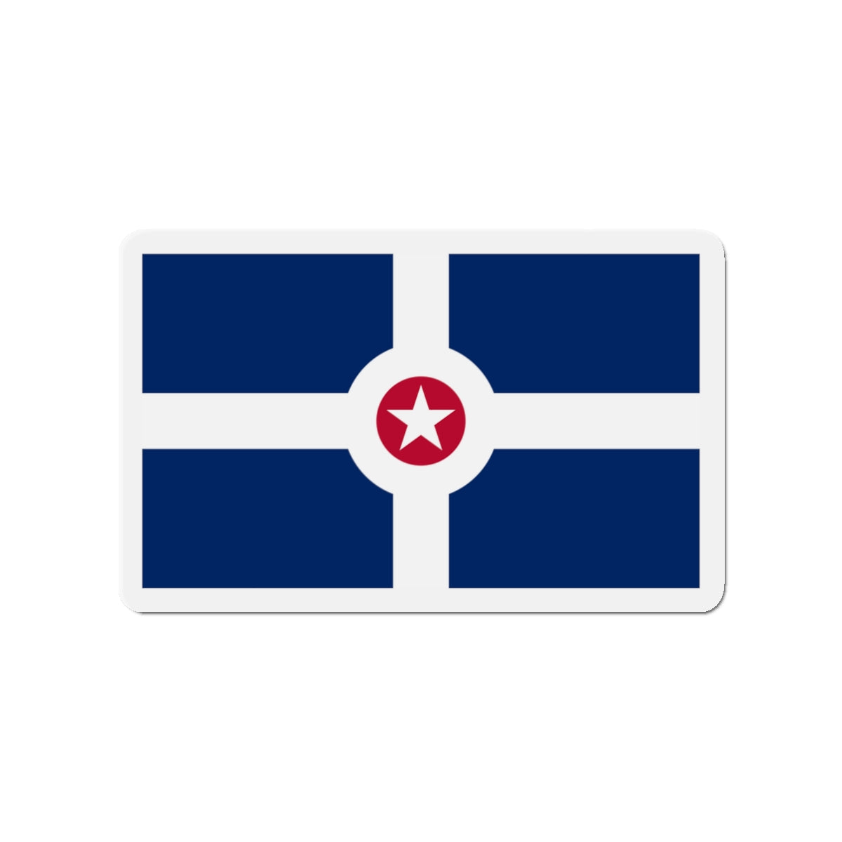 Flag of Indianapolis - Die-Cut Magnet-3" x 3"-The Sticker Space