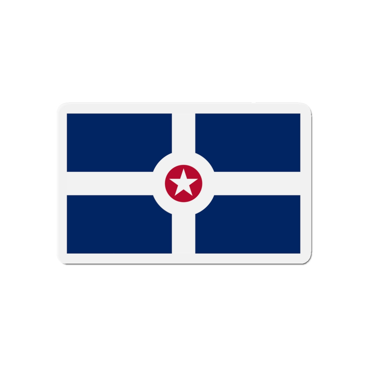 Flag of Indianapolis - Die-Cut Magnet-5" x 5"-The Sticker Space